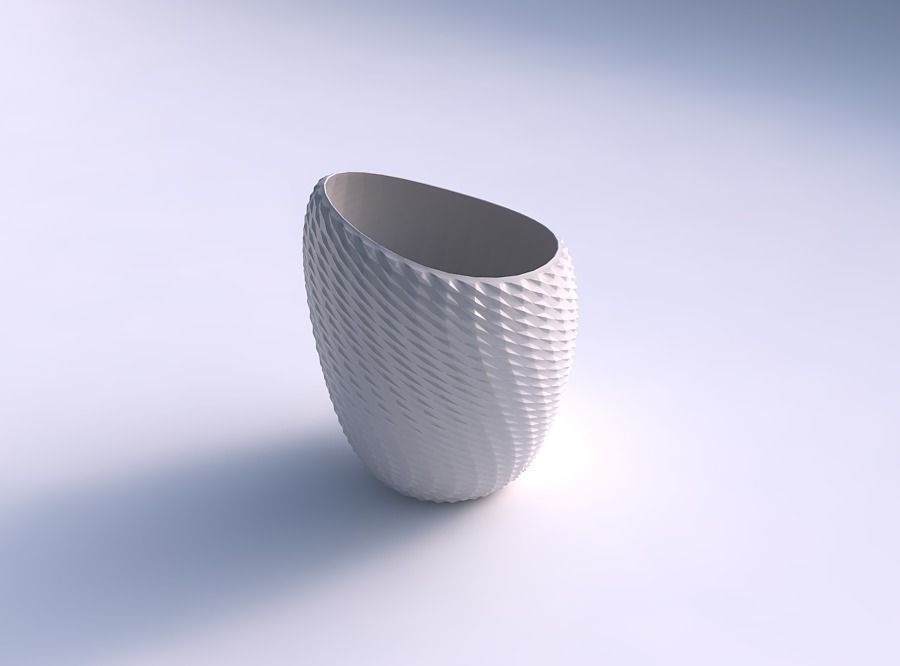 bowl spheric lattice grid piramides house decor 3D print model - Mito3D