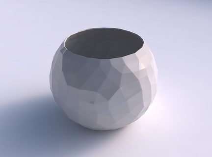 çanak küresel low polygon çokgen tabak dekor mimari dekorasyon ev 3d print model - Mito3D