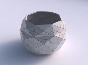 bowl spheric mosaic plates house decor 3d print model - Mito3D