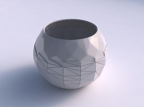 bowl spheric partial random triangle plates house decor 3d print model - Mito3D