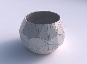 bowl spheric random triangle plates 2 house decor 3d print model - Mito3D