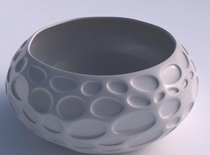scodella sferica schiacciata ampia bolle casa ciotola spremuto le piatto arredamento architettonici la decorazione 3d print model - Mito3D