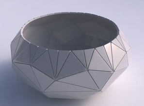 cuenco esférico exprimido amplio aleatorio triángulo platos 2 casa decoración 3d print model - Mito3D
