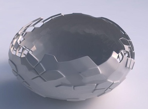 scodella sferica schiacciata ampia pelle di rettile fori casa ciotola spremuto i arredamento 3d print model - Mito3D