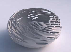 tigela esférica espremido grande torcida suave bolha de buracos a casa ampla decoração 3d print model - Mito3D