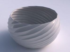 ciotola sferico spremuto widewith contorto bande casa arredamento 3d print model - Mito3D