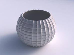 bowl spheric strange tiles house dish decor architectural decoration 3d print model - Mito3D