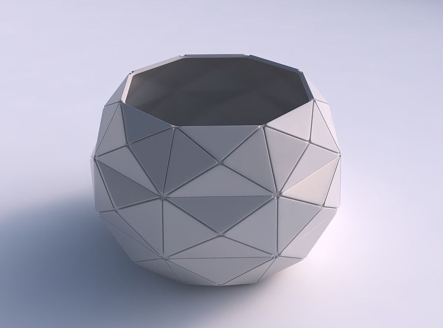 bowl spheric triangle plates house decor 3D print model - Mito3D