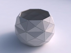 Schüssel sphärischen Dreiecks-Platten Haus sphärisch Dreieck Platten Dekor 3d print model - Mito3D