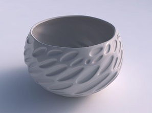 bowl spheric twisted bubbles house dish decor architectural decoration 3d print model - Mito3D