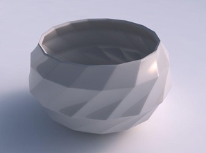 scodella sferica twisted curve pieghe casa ciotola curvo la formazione di arredamento 3d print model - Mito3D