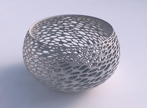 bowl spheric twisted dense organic lattice 2 house decor 3d print model - Mito3D