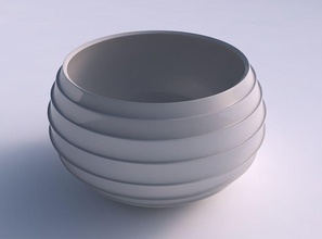 bowl spheric twisted horizontal layers house dish decor architectural decoration 3d print model - Mito3D