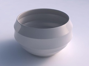 bowl spheric twisted horizontal sections house dish decor architectural decoration 3d print model - Mito3D