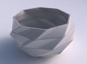 bowl spheric twisted large plates house decor 3d print model - Mito3D