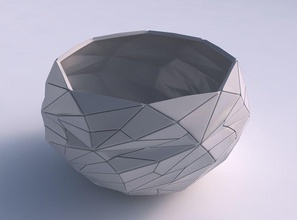 bowl spheric twisted mosaic plates house decor 3d print model - Mito3D