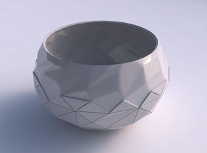 bowl spheric twisted partial random triangle plates house decor 3d print model - Mito3D