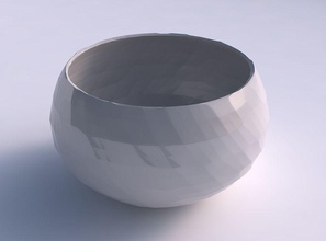 bowl spheric twisted rocky fibers house decor 3d print model - Mito3D