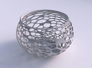scodella sferica twisted biologica del reticolo 2 casa ciotola organico arredamento 3d print model - Mito3D