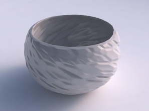 bowl spheric twisted rocky bulges house decor 3d print model - Mito3D