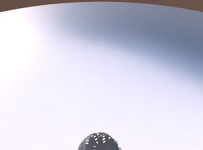 tigela esférica ondulado a suave pele de cristal buracos casa decoração 3d print model - Mito3D