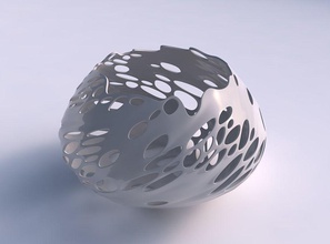 tigela espremido torcida bolhas de buracos a casa decoração 3d print model - Mito3D
