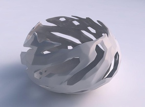ciotola spremuto contorto sfaccettato tagli piatto arredamento architettonico decorazione casa 3d print model - Mito3D