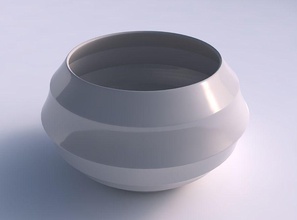 bowl squeezed twisted horizontal sections house dish decor architectural decoration 3d print model - Mito3D