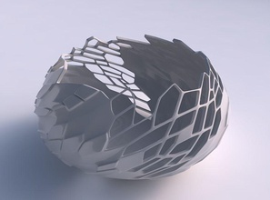 kase bükülmüş sürüngen deri delik sıkılmış cilt delikleri ev dekor 3d print model - Mito3D