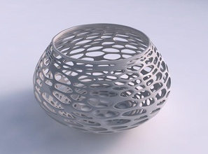 bowl squeezed twisted organic lattice house decor 3d print model - Mito3D