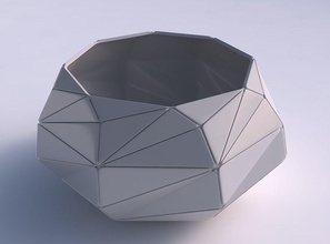 tigela espremido torcido triângulo pratos casa decoração 3d print model - Mito3D