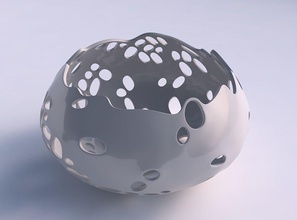 çanak sıkılmış bükülmüş baloncuklar delikler ev dekor 3d print model - Mito3D
