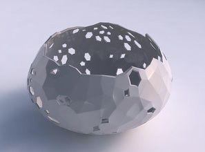 tigela espremido torcida cristal pele buracos a casa decoração 3d print model - Mito3D