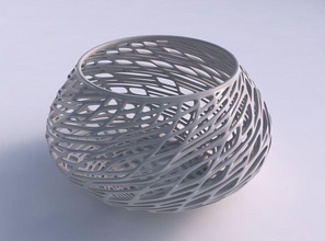 tigela espremido torcida lattice telhas a casa decoração 3d print model - Mito3D