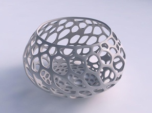 tigela espremido torcido orgânico treliça casa decoração 3d print model - Mito3D