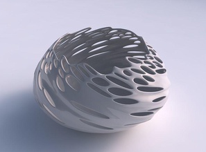 tigela espremido torcida suave bolha de buracos a casa decoração 3d print model - Mito3D