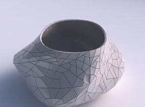 bowl twisted elipse chaos plates house decor 3d print model - Mito3D