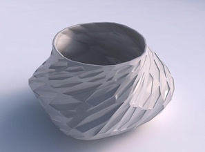 ciotola twisted elisse di cristallo ammaccature casa piatto arredamento architettonici la decorazione 3d print model - Mito3D