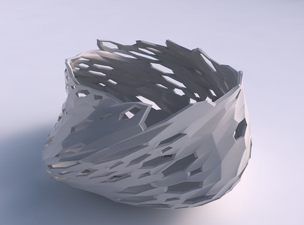 ciotola contorto ellisse cristallo pelle buchi Casa arredamento 3d print model - Mito3D