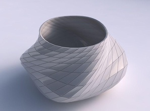 ciotola twisted elisse distorto piastre a griglia casa distorta arredamento 3d print model - Mito3D