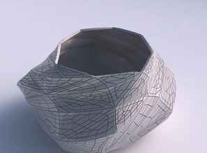 tazón trenzado elipse fino mosaico de placas casa bol bien los platos decoración 3d print model - Mito3D