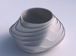 kase twisted elips yatay dalgalı katmanları ev bükülmüş elipse katmanlar dekor 3d print model - Mito3D