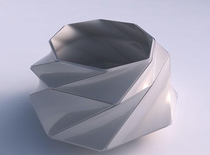 ciotola twisted elisse piatti enormi casa enorme piastre arredamento 3d print model - Mito3D