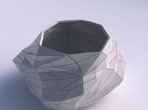 ciotola contorto ellisse mosaico piatti Casa arredamento 3d print model - Mito3D
