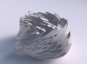 kase twisted elipse organik cilt delikleri ev bükülmüş dekor 3d print model - Mito3D