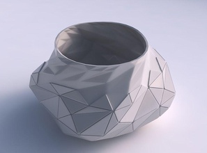 tigela torcido elipse parcial aleatória triângulo pratos casa decoração 3d print model - Mito3D