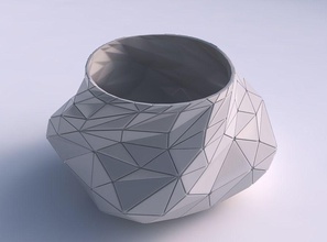 bowl twisted elipse random triangle plates house decor 3d print model - Mito3D