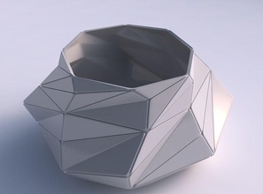 tigela trançado em forma de elipse triângulo placas a casa torcida decoração 3d print model - Mito3D