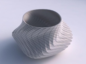 kase twisted elipse çapraz ızgara plakaları bükülmüş ev diyagonal kılavuz dekor 3d print model - Mito3D