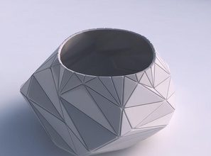 cuenco retorcido elipse aleatorio triángulo platos casa decoración 3d print model - Mito3D